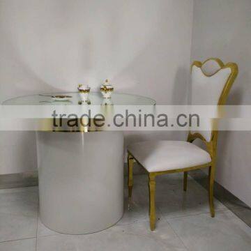 Golden High Grade Stainless Steel Coffee Table and Chairs With Good Design photo-2