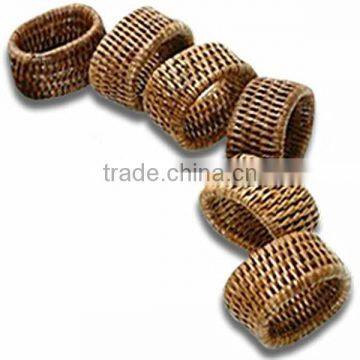 RH-YF21 Wholesale Weaved Bracelet Decorating Towel Ring Rattan Napkin Ring photo-3