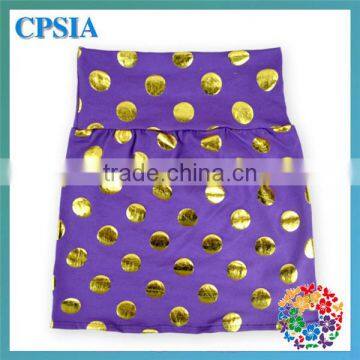 Hot Pink Gold Polka Dot Fashion Super Mini Newest Model Kids Sequin Skirt photo-4