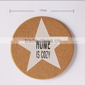 Star Themed Cork Coaster - Set of 4 cork packing