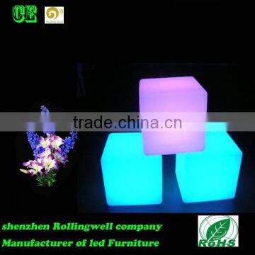 RGB Color Changing LED Cube / LED Cube Chairs / Glowing Cube Seat photo-3