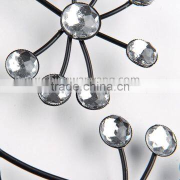 2015 China Factory Modern Luxury Tree Design Iron Art Quartz Wall Clock