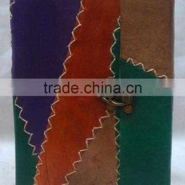 Handmade Vintage Multi Color Leather Notebook with Clasp