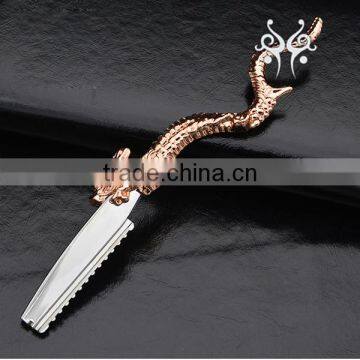 2017 Dragon handle folding straight barber razor with stainless steel blade