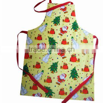 Apron Factory Supplier Promotional Christmas Design Printed 100 Cotton Bib Apron For Kids