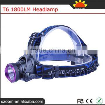 OEM XM-L T6 LED 1800Lm 3 Mode Powerful Head Flashlight Headlamp Headlight photo-2