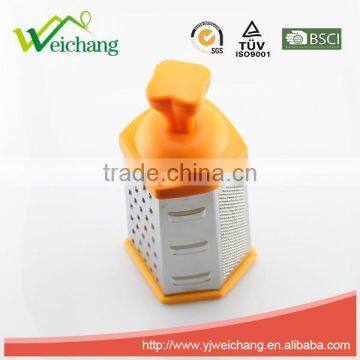 WCGT203A New Design Plastic Head 6 Side Kitchen Graters Stainless Steel Kitchen Grater photo-2