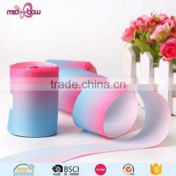 Custom Size Double Face Rainbow Thermal Transfer Grosgrain Ribbon for Gift Box photo-4