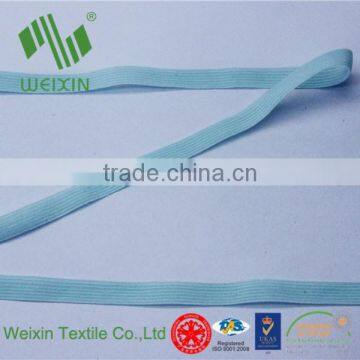 Customized Flat Blue Nylon Spandex Crocheted Braided Elastic Rubber Band photo-3