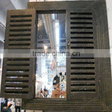 Luxury handmade wooden Wood Wall Window Mirror