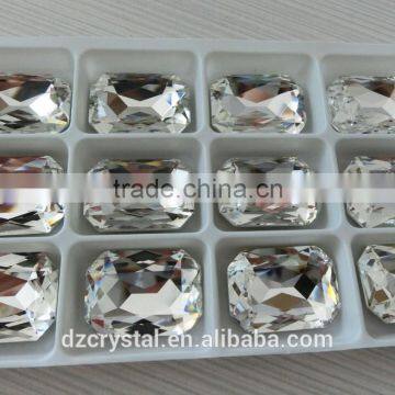 Loose Colorful Rectangle Machine Cut Faceted Fancy Stone Crystal Glass Bead photo-4