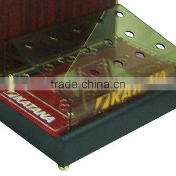 14 Holes Acrylic Box With Golden Frame Golf Clubs Display Stand photo-2