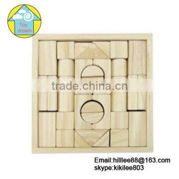 32 PCS Natural wooden baby toy Child educational building blocks wood toys