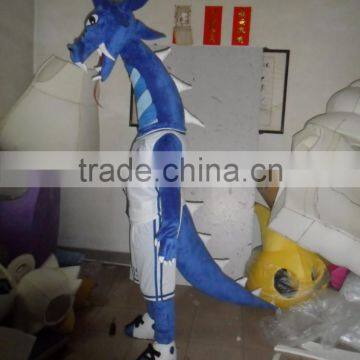 Customized Polyfoam Adult Wearing Blue Fire Dragon Mascot Costume photo-3