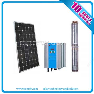 Solar Powered Irrigation Submersible Pump AC Solar Water Pump System