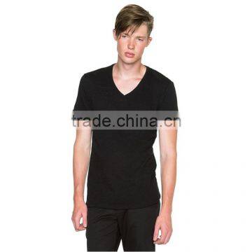 High quality tees blank black v neck t shirt,t-shirt vintage