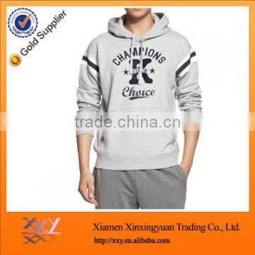 Men's Cotton Hoodies Suit Sweatshirts with Hood in Grey