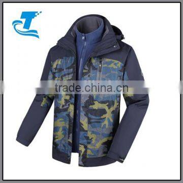 3 in 1 outdoor european style windbreak jacket for man
