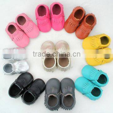 Wholesale Genuine Leather Shoes Baby Moccasins With Tassels photo-2