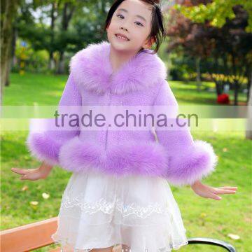 2015 Luxury Faux Fur Coats Winte Girl Fashion Jacket KIDS RABBIT FOX FUR Jackets photo-2