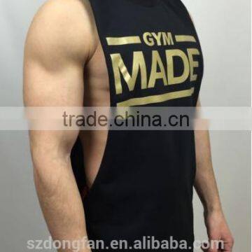 Men's 100% Natural Black Workout Vest Muscel Beast Gym Tee photo-2