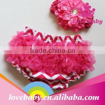 New Arrival Baby Stripe Cotton Bloomer Ruffle Kids Underwear photo-5