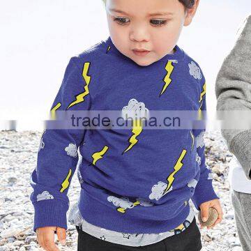 S33511W Autumn Children Boys T-shirt Long Sleeve Cartoon Cotton Knit T-shirts