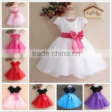 Walson Children Clothes Little Princess Dress Organza Dress Latest Children