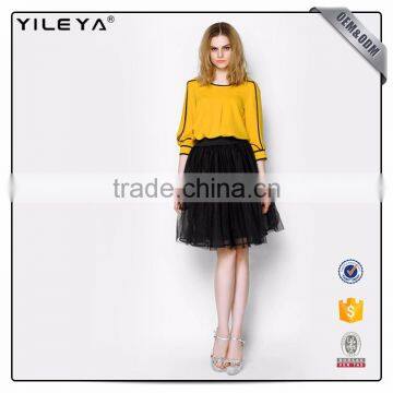 Latest Fashion Blouse Design,sexy Lady Chiffon Blouse & Top Design,long Sleeve Blouse for Ladies photo-4