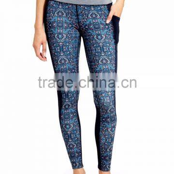 Custom Wide Waist Yoga Pants Tights With Leg Pockets Woman Leggings