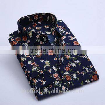 Latest round bottom print new design casual shirt for man