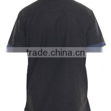 2015 Latest Design Model Brand 100% Cotton Double Chest Pocket Men Casual Short Shirt