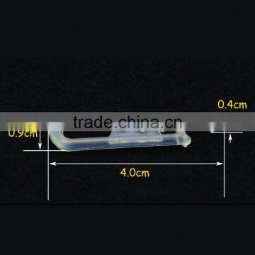 4.0*0.9*0.4cm Cheap With Teeth U-shape Clips Transparent Plastic Clips for Packing photo-2