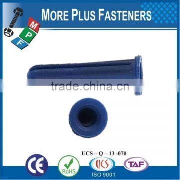 Made in Taiwan White Plastic Ribbed Anchors Conical Universal Long Plastic Anchor