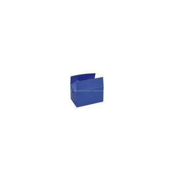 PP plastic box with corrugated board blue