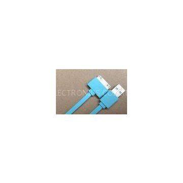 Blue 30 pin IPhone 4 Charger USB Cable / Ipad 2 USB Charger Cable