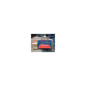 Colored tile forming machine