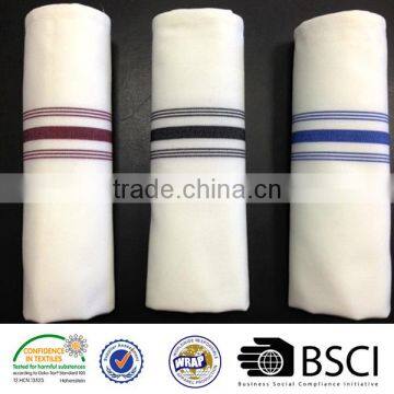 100%MJS Spun polyester bistro napkin stripe napkins