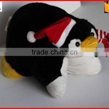 18" Penguin Design Plush Animal Shaped Cushion photo-3