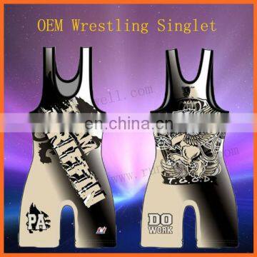 2013 Newest design Men's Sublimation Wrestling Singlets Wholesale/sublimated wrestling singlets/custom wrestling singlets