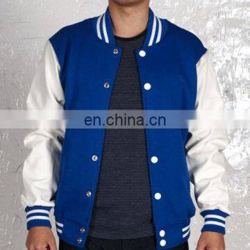 2014 High Quality Cheap Varsity Jacket/Wholesale New Fashion Women Varsity Jacket With Leather Sleeves