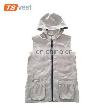 Anti-pilling grey soft fishing waistcoat for outdoor activities