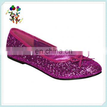 Cheap Womens Party Fancy Dress Hot Pink Glitter Ballet Shoes HPC-2461