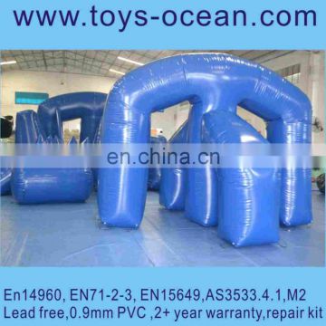 Blue inflatable bunker / paintball bunker / bunker inflatable for commercial use