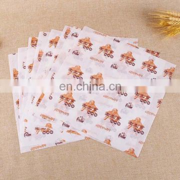 Factory price wholesale disposable grease proof wax cake/hot food wrapping paper