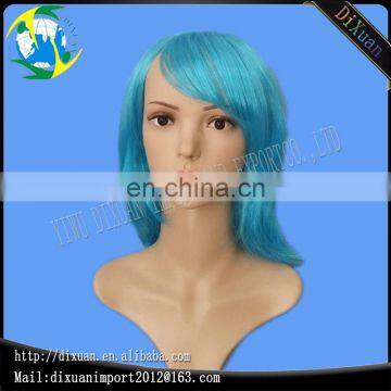 straight Blue wig Fashion wigs YIWU FACTRY