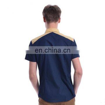 T-MSS535 China Factory Mens Double Collar Contrast Color New Style Shirt photo-2