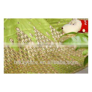 Green george lace fabric