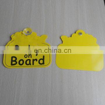 Hard Plastic Suction Cup Baby On Board With Printing Personalized Logo