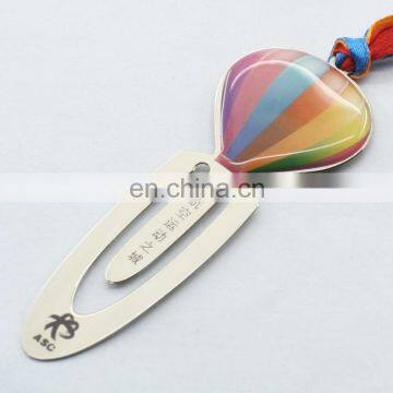 Glue Sticker Color Ribbons Tassel Brief Paragraph Metal Customized Gift Promotional Bookmark photo-4